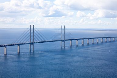 The Öresund Bridge from the sky