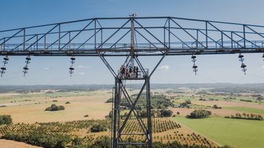 The Grimeton antenna as seen from above